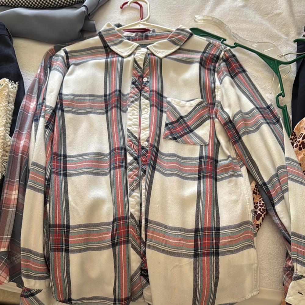 Rails Plaid Button Down Shirt - White, Red, Black